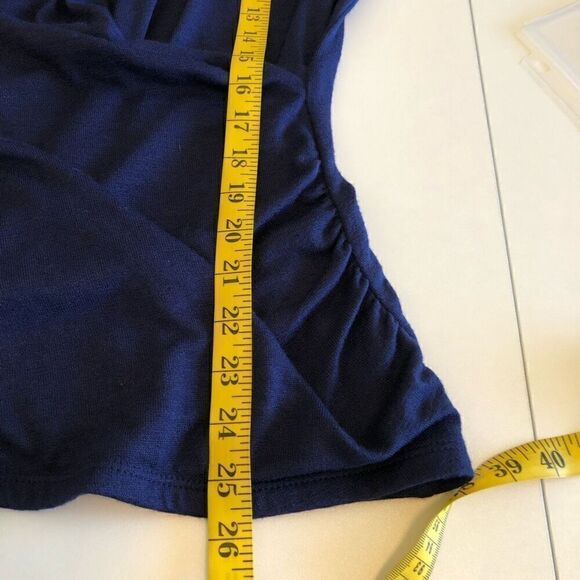 NEW 41Hawthorn Benny Navy Knit Sleeveless Wrap Top Size XL Career, Casual, Date - Picture 11 of 11